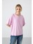 Pembe Penye Modal Yumuşak Tuşeli Oversize Fit Basic Kadın T-Shirt- 97285 1