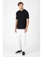 Siyah Bisiklet Yaka Kısa Kol Slim Fit Pamuklu Tişört 1011250191 5