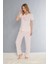 Kısa Kol Pijama Takım Sevimli Desenli Yazlık Viskon Pijama Dowry 08-127 4