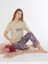 Kısa Kol Viskon Pijama Takımı Yazlık Viskon Dowry 08-129 2