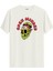 Open Minded Kafatası Baskılı Tişört %100 Pamuk Sokak Modası Tshirt 1