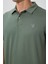 Açık Yeşil Basic Göğüs Logolu Standart Kalıp Triko Polo Yaka Erkek T-Shirt - 87768 3