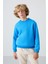 Saks Pamuklu Kalın İçi Tüylü Yumuşak Dokulu Standart Fit Nakışlı Erkek Çocuk Sweatshirt - 11232 1