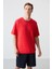Fiesta Lacivert Pamuklu Kalın Yumuşak Dokulu Oversize Fit Basic Erkek Şort Takım - 85257 5