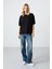 Oversize Fit Basic O Yaka 3lü Paket Siyah Kadın T-Shirt 97285 4
