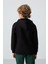 Siyah Pamuklu Kalın İçi Tüylü Yumuşak Dokulu Standart Fit Nakışlı Erkek Çocuk Sweatshirt - 11244 5