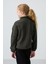 Haki Kalın Yumuşak Dokulu Standart Fit Nakışlı Polar Kız Çocuk Sweatshirt - 75157 5