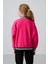 Fuşya Kalın Yumuşak Dokulu Standart Fit Nakışlı Polar Kız Çocuk Kolej Ceket - 75156 5