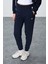 Indigo Kompakt Pamuklu Kalın Pürüzsüz Dokulu Kapüşonlu Oversize Fit Kadın Eşofman Takım - 95343 3