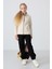 Bej Kalın Yumuşak Dokulu Standart Fit Nakışlı Polar Kız Çocuk Sweatshirt - 75154 4