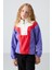 Eflatun Kalın Yumuşak Dokulu Oversize Nakışlı Polar Kız Çocuk Sweatshirt - 75153 1
