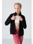 Siyah Kalın Yumuşak Dokulu Standart Fit Nakışlı Polar Kız Çocuk Sweatshirt - 75154 4