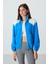 Saks Kalın Yumuşak Dokulu Dik Yaka Oversize Nakışlı Polar Kadın Sweatshirt - 97293 2