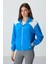 Saks Kalın Yumuşak Dokulu Dik Yaka Oversize Nakışlı Polar Kadın Sweatshirt - 97293 4