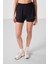 Siyah Polyester Gizli Cep Fermuarlı Standart Kalıp Kadın Içi Taytlı Şort - 91015 2