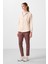 Bej Yumuşak Dokulu Kapüşonlu Oversize Kadın Tunik Sweatshirt - 97302 4