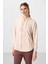 Bej Yumuşak Dokulu Kapüşonlu Oversize Kadın Tunik Sweatshirt - 97302 5
