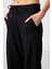Siyah Yumuşak Dokulu Cep Detalı Rahat Form Kadın Pantolon - 94672 3