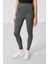 Haki Polyester Standart Fit Esnek Performans Kadın Tayt - 94666 2