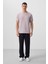 Taş Yüzeyi Dokulu Rahat Form Basic Erkek T-Shirt - 88436 2