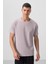 Taş Yüzeyi Dokulu Rahat Form Basic Erkek T-Shirt - 88436 4