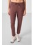 Kahverengi Yumuşak Dokulu Gizli Fermuarlı Dar Paça Kadın Pantolon - 94668 2