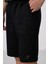 Siyah Yüzeyi Dokulu Oversize Erkek Şort - 81288 3