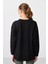 Siyah Yumuşak Dokulu O Yaka Rahat Form Kadın Tunik Sweatshirt - 97305 5