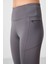 Koyu Gri Esnek Standart Fit Performans Kadın Tayt - 94667 5