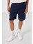 Lacivert Standart Fit Dokuma Hafif Esnek Chino Erkek Şort - 81293 4