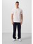 Ekru Yüzeyi Dokulu Rahat Form Basic Erkek T-Shirt - 88436 2