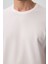 Ekru Yüzeyi Dokulu Rahat Form Basic Erkek T-Shirt - 88436 3