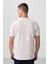 Ekru Yüzeyi Dokulu Rahat Form Basic Erkek T-Shirt - 88436 5