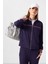 Koyu Mor Yumuşak Dokulu Triko Dik Yaka Oversize Kadın Eşofman Takım - 95350 4