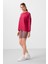 Viva Kırmızı Yumuşak Dokulu O Yaka Oversize Kadın Tunik Sweatshirt - 97303 2