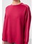 Viva Kırmızı Yumuşak Dokulu O Yaka Oversize Kadın Tunik Sweatshirt - 97303 4