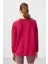 Viva Kırmızı Yumuşak Dokulu O Yaka Oversize Kadın Tunik Sweatshirt - 97303 5