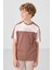 Tarçın Pamuklu Yumuşak Dokulu Oversize Fit Nakışlı Erkek Çocuk T-Shirt - 11290 1