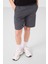Siyah-Gri Pamuklu Oversize Fit Dokuma Hafif Esnek Chino Erkek Çocuk Şort Takım - 11278 2