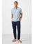 Lacivert Standart Fit Dokuma Hafif Esnek Chino Erkek Pantolon - 82177 1
