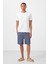 Kot Lacivert Standart Fit Dokuma Hafif Esnek Chino Erkek Şort - 81293 1