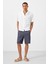 Kot Lacivert Standart Fit Dokuma Hafif Esnek Chino Erkek Şort - 81289 3