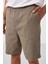 Camel Standart Fit Dokuma Hafif Esnek Chino Erkek Şort - 81291 3
