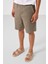 Camel Standart Fit Dokuma Hafif Esnek Chino Erkek Şort - 81291 4