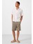 Camel Standart Fit Dokuma Hafif Esnek Chino Erkek Şort - 81293 4