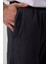 Antrasit Polyester Ince Yumuşak Standart Fit Erkek Taytlı Şort - 81287 4