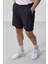 Antrasit Polyester Ince Yumuşak Standart Fit Erkek Taytlı Şort - 81287 5