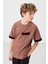Tarçın Pamuklu Yumuşak Dokulu Oversize Cep Detaylı Erkek Çocuk T-Shirt - 11295 3