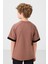 Tarçın Pamuklu Yumuşak Dokulu Oversize Cep Detaylı Erkek Çocuk T-Shirt - 11295 5