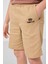 Tarçın-Koyu Bej Pamuklu Oversize Fit Dokuma Hafif Esnek Chino Erkek Çocuk Şort Takım - 11276 4